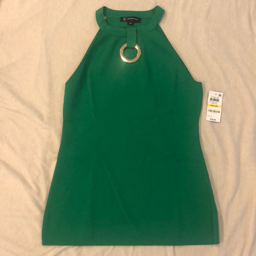 INC Sleeveless Gold Circle Top